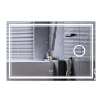 Дзеркало QUADRO MR20-1000x700 з Led Touch, Anti-fog, димером, регулятором яскравості, лінзою (MP6622)